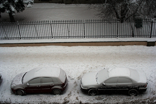 Czech Republic paralyzed. By eight inches of snow